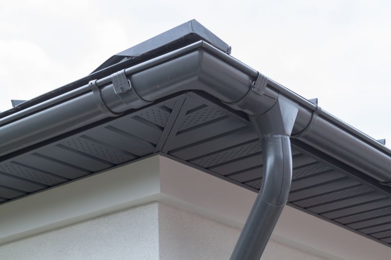 Gutter installation on a modern home